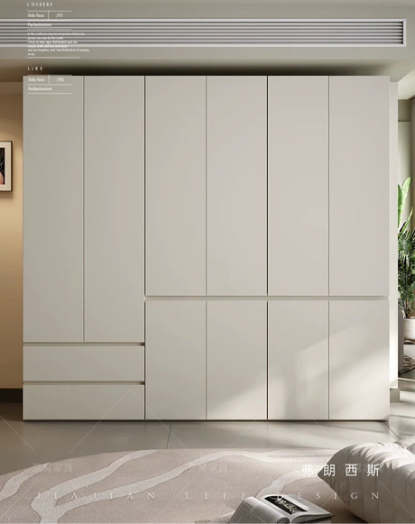 AIWO Odette Cream Ceiling-High Wardrobe for Small Apartments from AIWO