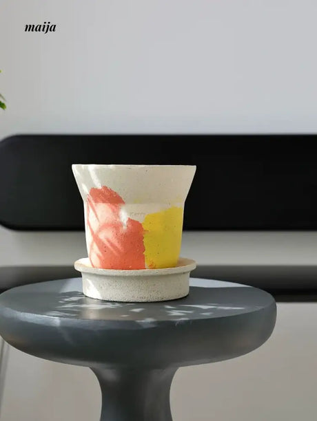 KERRY Handmade Abstract Colour Splash Flower Pot from maija