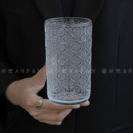ANFAN Nordic Relief Glass Coffee Cup from ANFAN