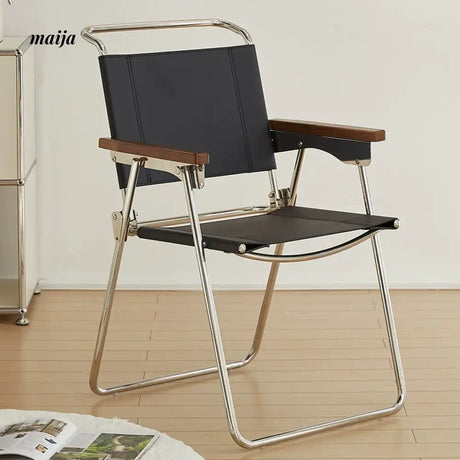 MIKA Retro Saddle Leather Folding Chair from MIKA