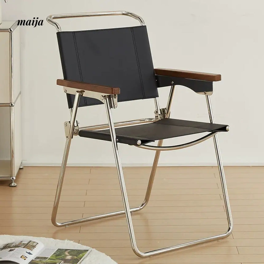 MIKA Retro Saddle Leather Folding Chair from MIKA