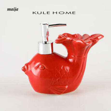 KULE HOME Fish Ceramic Lotion and Hand Sanitizer Bottle from KULE HOME