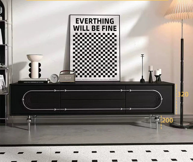 LINYUE Evander Retro Solid Wood Luxury TV Cabinet from LINYUE