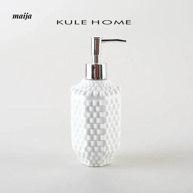 KULE HOME Brick Ceramic Lotion and Shower Gel Bottle from KULE HOME