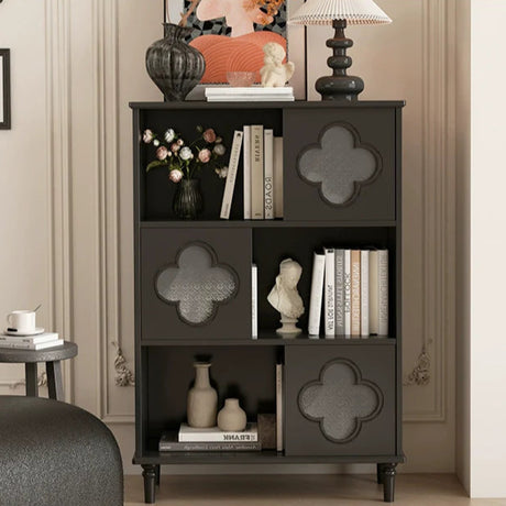 LINYUE Magnus Medieval Solid Wood Bookcase with Display Rack from LINYUE