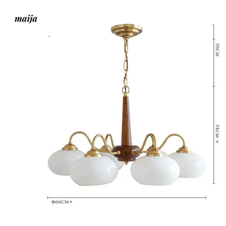 LYNN Solid Wood Japanese Chandelier from Lynn's Lamp