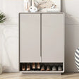 LINYUE Milo Cream Style Shoe Cabinet with Partition from LINYUE