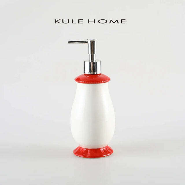 KULE HOME Vintage Ceramic Lotion and Shampoo Bottle from KULE HOME