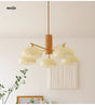 NANCY Japanese Retro Glass Chandelier Walnut Style from NANCY