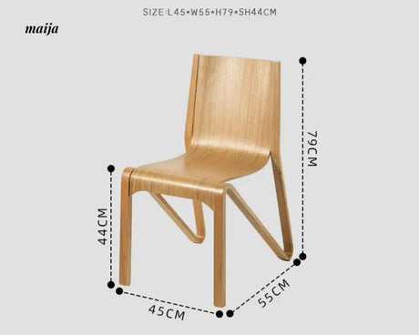 MIKA Stackable Vintage Solid Wood Chair from MIKA