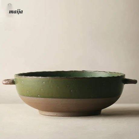 JOTO Rough Pottery Colorful Soup Bowl Japanese Style Tableware from JOTO