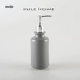 KULE HOME Glossy Grey Ceramic Lotion Bottle for Bathroom from KULE HOME