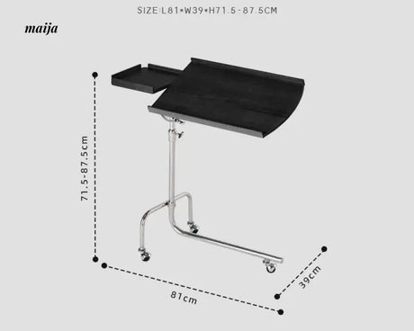 MIKA Movable Solid Wood Bedside Table from MIKA