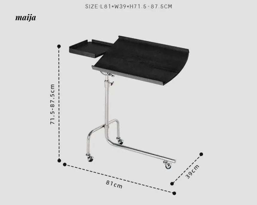 MIKA Movable Solid Wood Bedside Table from MIKA
