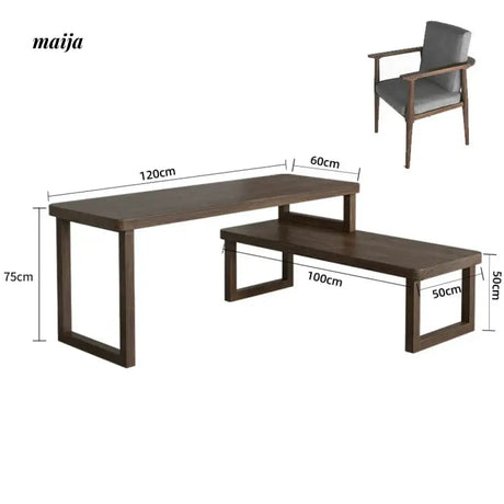 SUNX Nordic Solid Wood Corner Desk from SUNX