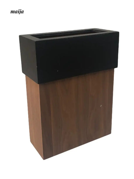 MUSN Narrow Wooden Trash Bin from MUSN