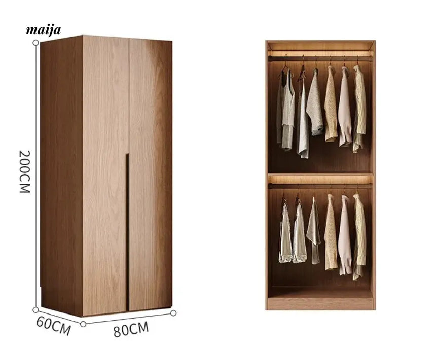MEIHOUSE Antique Style Walnut Bedroom Large Wardrobe Cabinet from MEIHOUSE