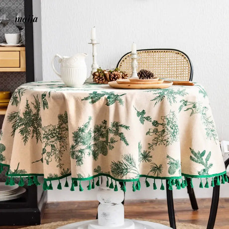 MAN YUE HOME French Retro Round Tablecloth for Luxury Decor from MAN YUE HOME