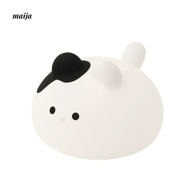MUID Squeezy White Cat With Black Spot Night Lamp from MUID