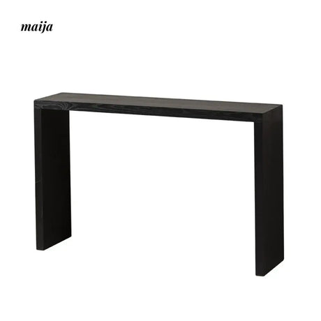 Simple Black Solid Wood Console Table from maija