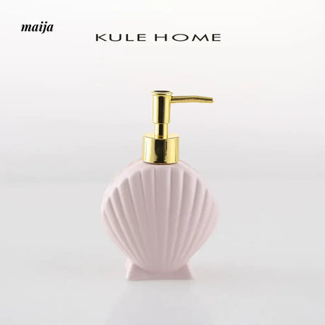 KULE HOME Shell Ceramic Shower Gel and Lotion Bottle from KULE HOME