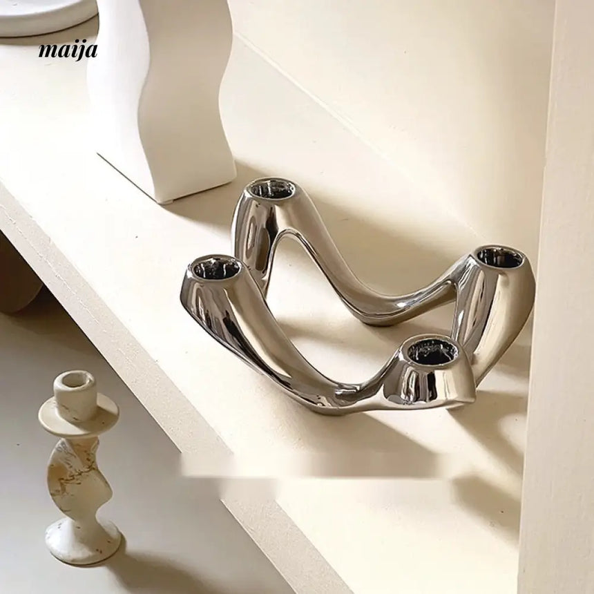 CLICK Wavy Ceramic Jewelry Scandinavian Cream Decor from CLICK