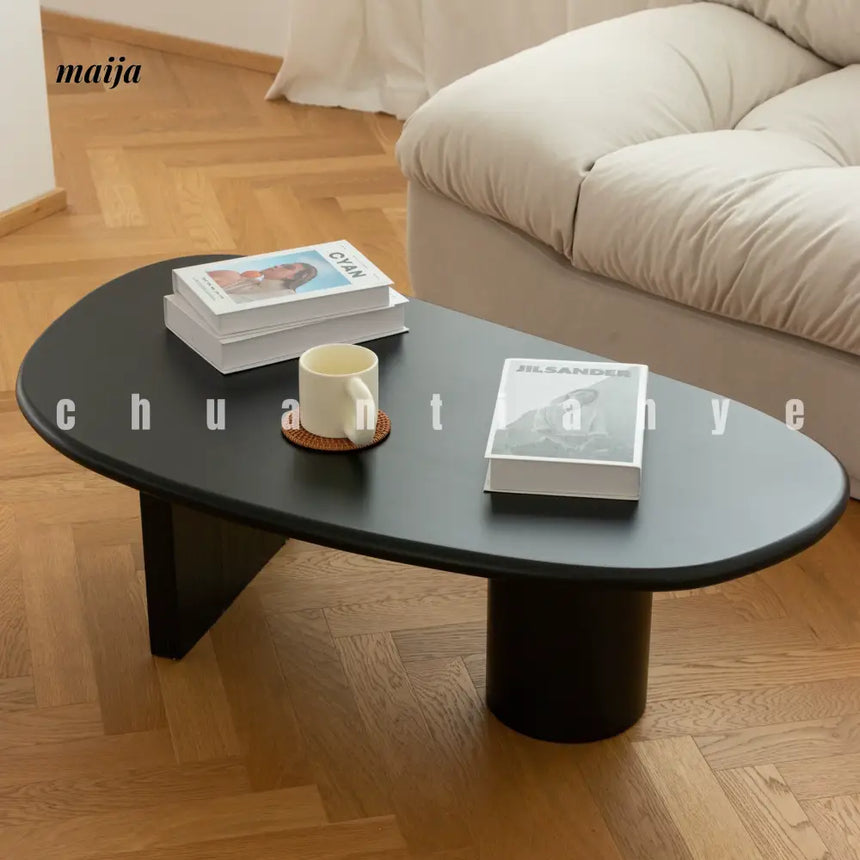 KAWADENO Irregular Black Coffee Table from KAWADENO