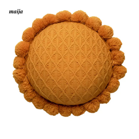 MISTYWOOD Orange Weaved Sofa Pillow from MISTYWOOD