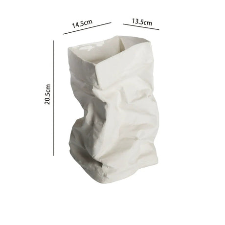 LENYVASEN Damian Fold-Bag Ceramic Flower Vase from LENYVASEN