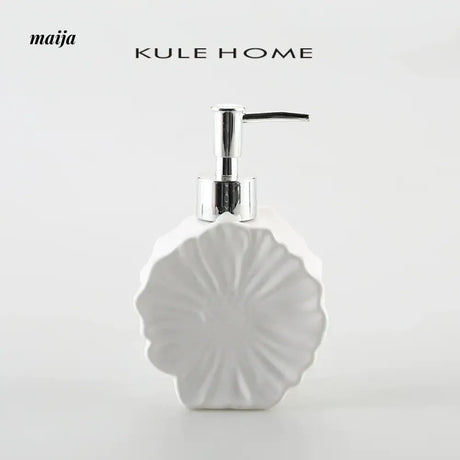 KULE HOME Floral Ceramic Lotion and Shower Gel Container from KULE HOME