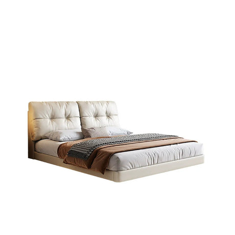 DIPU Maisie Cream Skin Leather Bed from DIPU