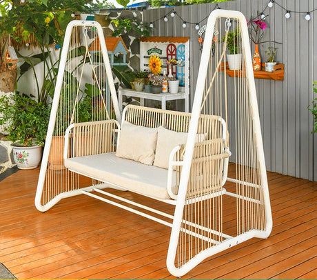 MOJIA Tavian Double Hanging Swing Chair for Cozy Outdoor Leisure from MOJIA