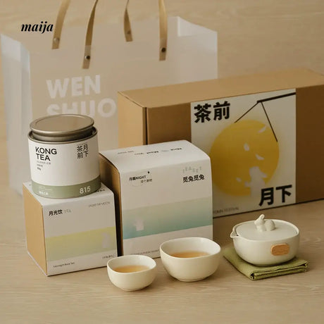 WENSHUO Cream Rabbit Tea Set from WENSHUO