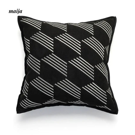 MISTYWOOD Modern Black and White Light Pillow from MISTYWOOD