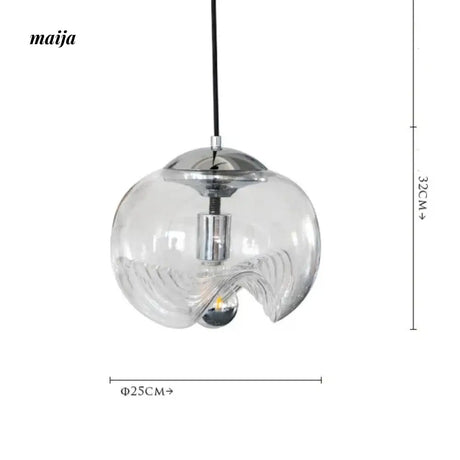 LYNN Bauhaus Space Age Glass Chandelier from Lynn's Lamp