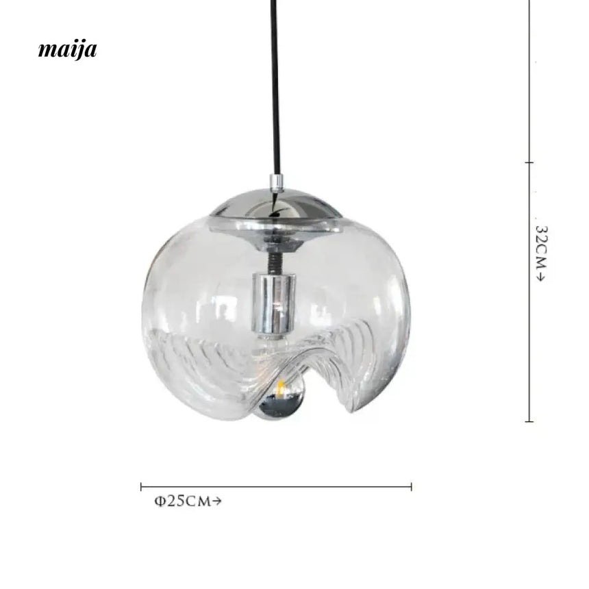 LYNN Bauhaus Space Age Glass Chandelier from Lynn's Lamp