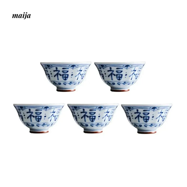 OKADA YAKI Blue & White Japanese Bowl from OKADA YAKI