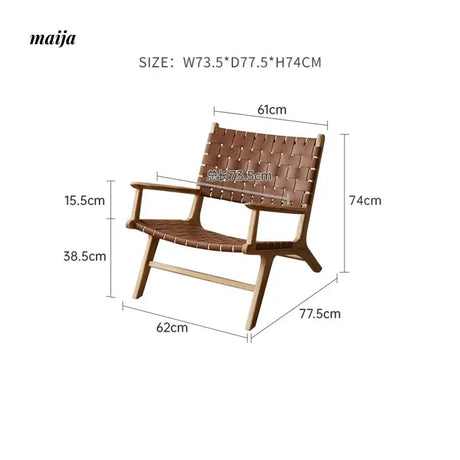 19 DREAM SPACE Saddle Leather Sofa Chair from 19 DREAM SPACE