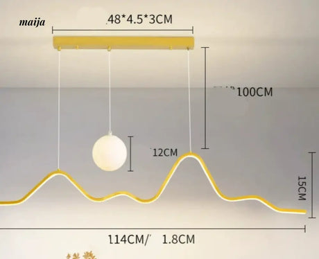 GVG Moon and Mountain Ceiling Lamp from GVG