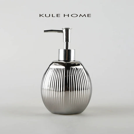 KULE HOME Wavy Fin Ceramic Scandinavian Hand Sanitizer Bottle from KULE HOME