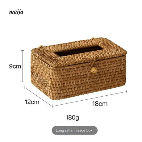 MUYE Woven Rattan Tissue Box from MUYE