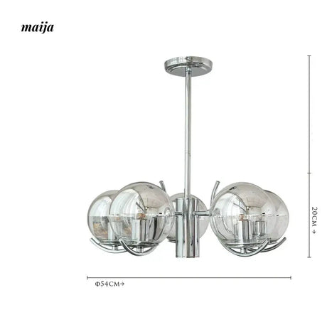 LYNN Space Age Glass Chandelier from Lynn's Lamp