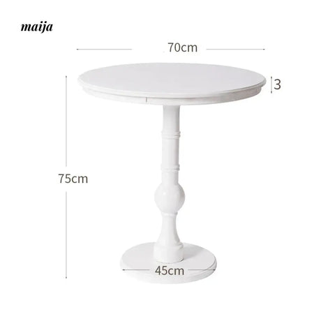LIVINGPLUS White Round Leisure Coffee Table from LIVINGPLUS