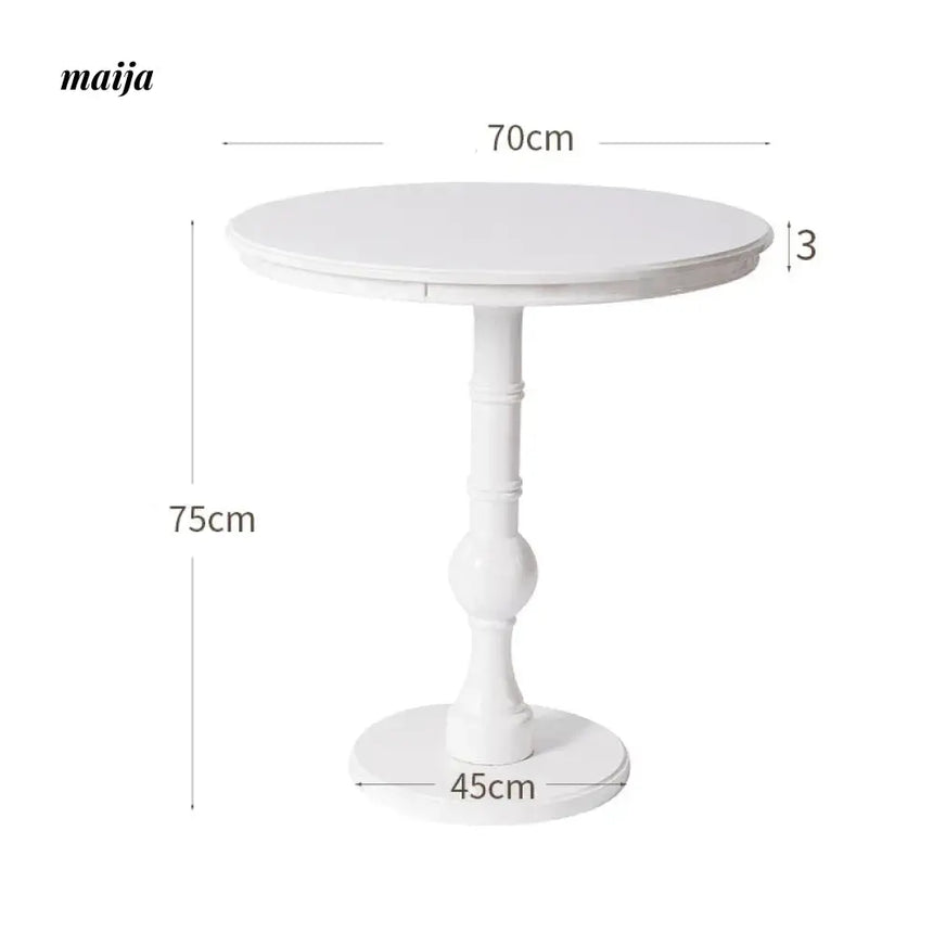 LIVINGPLUS White Round Leisure Coffee Table from LIVINGPLUS