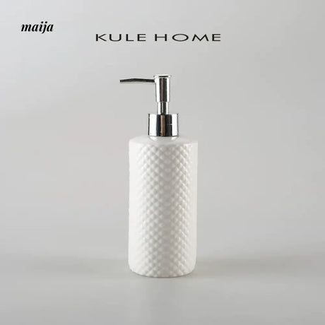 KULE HOME Grid Ceramic Lotion and Hand Sanitizer Bottle from KULE HOME