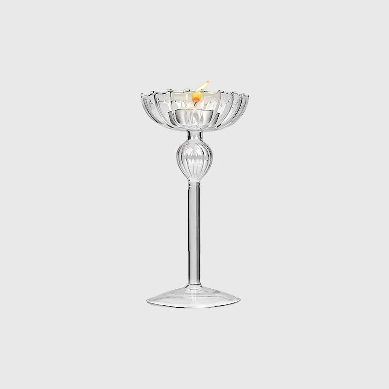 WII Handmade Blown Glass Candlestick from WII