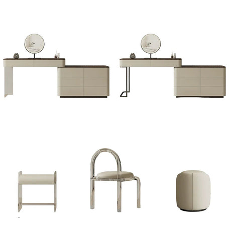 GEPH Stella Cream Acrylic Storage Dressing Table from GEPH