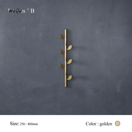 JINRAN Creative Iron Leaf Wall-Mounted Hanger from JINRAN