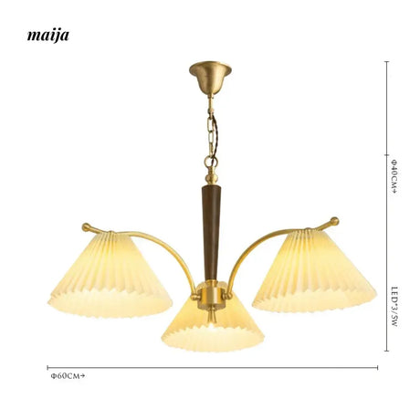 LYNN Japanese Retro Copper Ceiling Lamp from Lynn's Lamp
