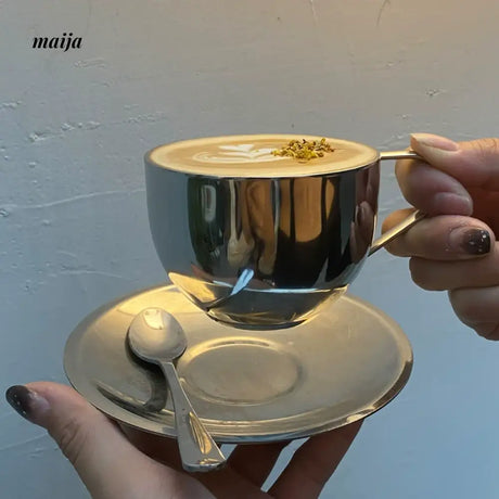 BANKE Retro Coffee Stainless Steel Afternoon Tea Set from BANKE